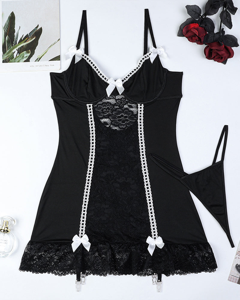 Lace Corset Lingerie Dress Set Avidlove-Chemises - Tophatter Daily Deals