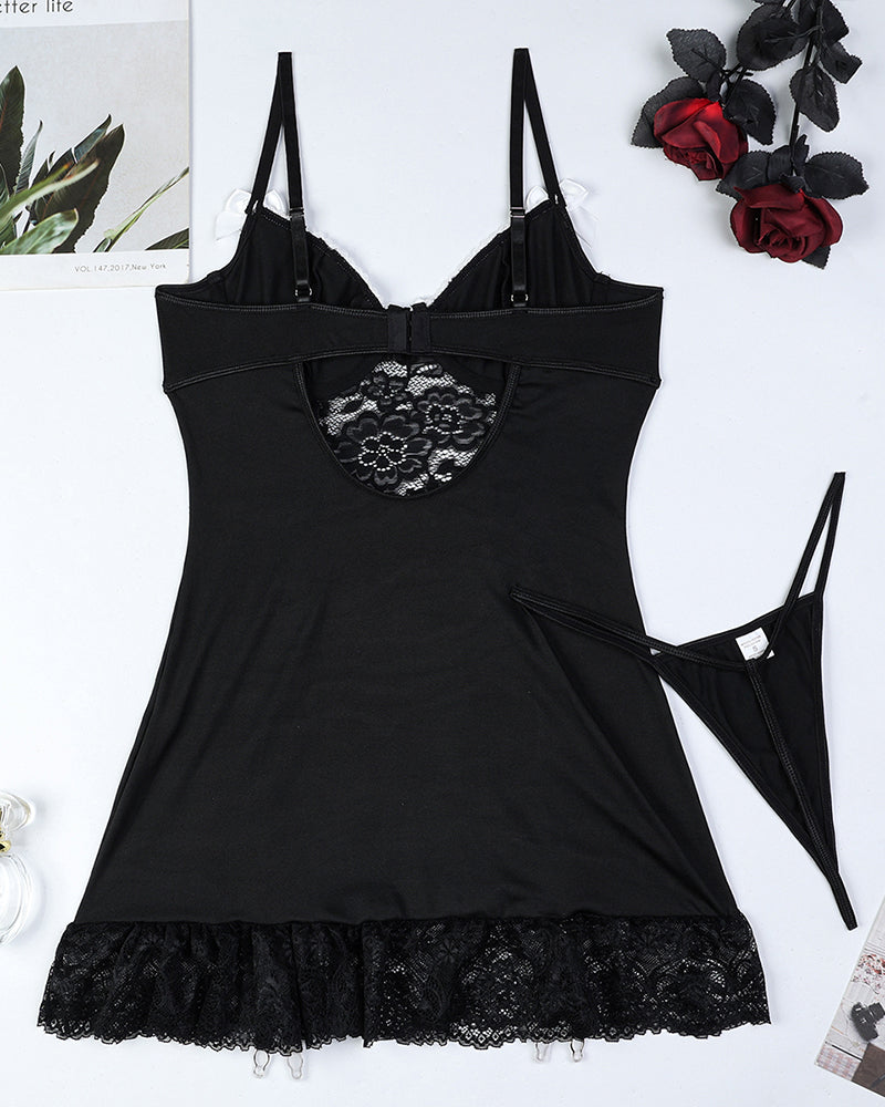 Lace Corset Lingerie Dress Set Avidlove-Chemises - Tophatter Daily Deals