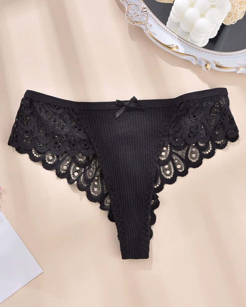 Plus Size Lace Hipster Brief Panty Black Avidlove-Panty - Tophatter Daily Deals
