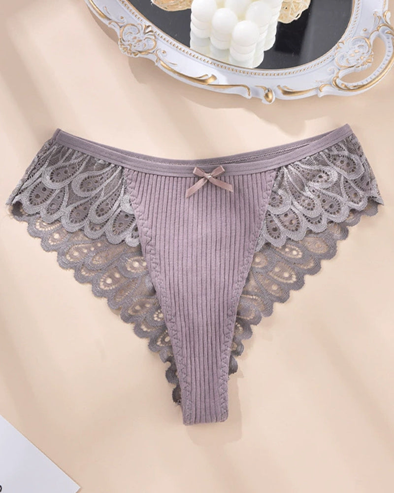 Plus Size Lace Hipster Brief Panty Purple Avidlove-Panty - Tophatter Daily Deals