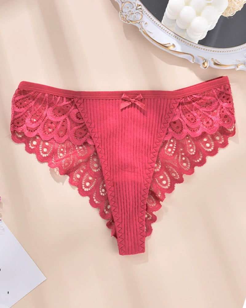 Plus Size Lace Hipster Brief Panty Red Avidlove-Panty - Tophatter Daily Deals