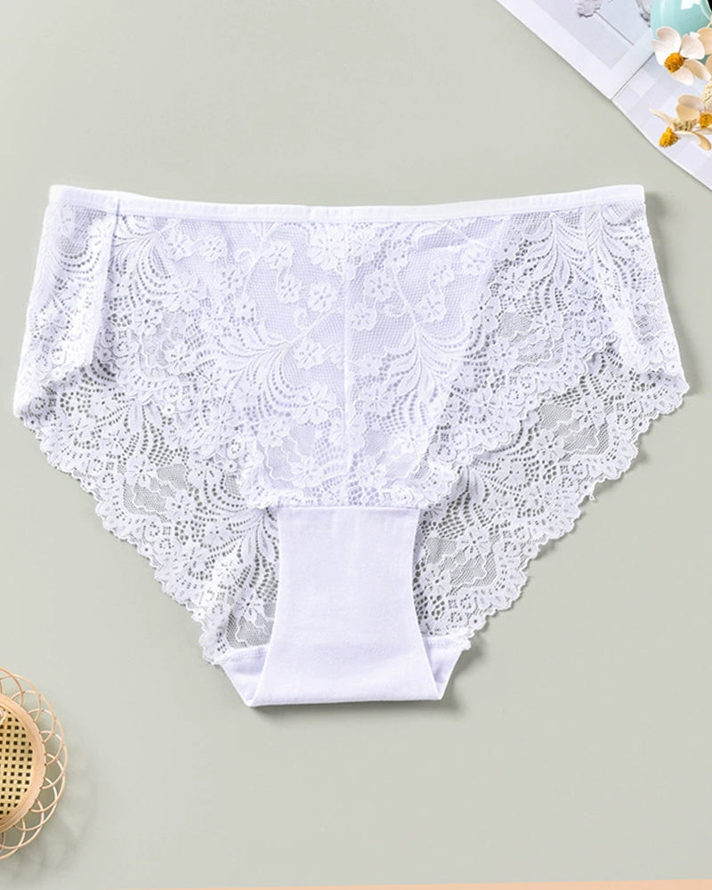 Plus Size Women's Sexy Lace Panties White Avidlove-Panty - Tophatter Daily Deals