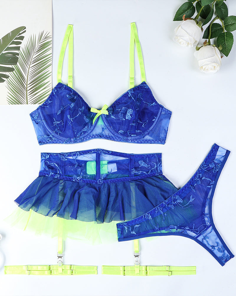 Patchwork Embroidery Bra Skirt Set Avidlove-Skirt Set - Tophatter Daily Deals