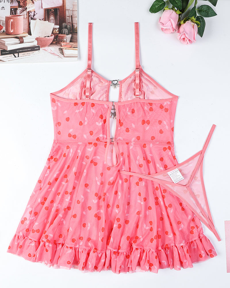 ⚡Flash Sale-Heart Dots Hollow Babydoll Avidlove-Babydolls - Tophatter Daily Deals