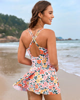 Cross straps Side Drawstring Swim Dress Avidlove-Swimsuit - Tophatter Daily Deals