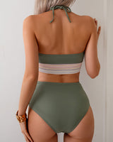 Color Block Drawstring Bikini Set Avidlove-Swimsuit - Tophatter Daily Deals