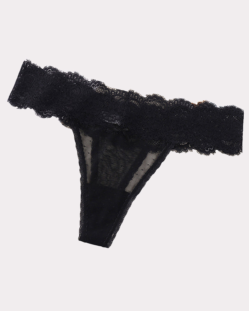 Lace Backless Panties Low Rise Briefs Black Avidlove-Panty - Tophatter Daily Deals