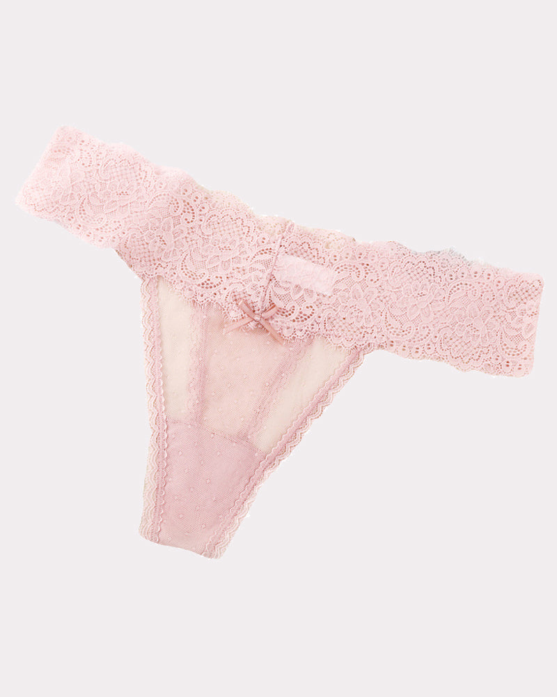 Lace Backless Panties Low Rise Briefs Pink Avidlove-Panty - Tophatter Daily Deals