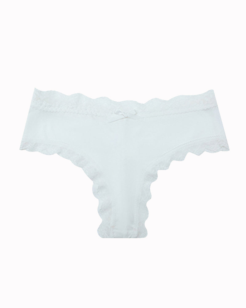 Hipster Lace Trim Seamless Panties White Avidlove-Panty - Tophatter Daily Deals