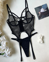 Fishnet See-Through Bodysuit With Panty Avidlove-Bodysuits - Tophatter Daily Deals