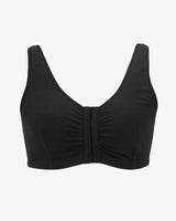 Front Clasp Non-Wired Breathable Bra Black Avidlove-Bra - Tophatter Daily Deals