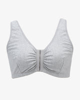 Front Clasp Non-Wired Breathable Bra Grey Avidlove-Bra - Tophatter Daily Deals