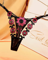 Low Waist Triangle Lace Thong Panties Black One Size Avidlove-Panty - Tophatter Daily Deals