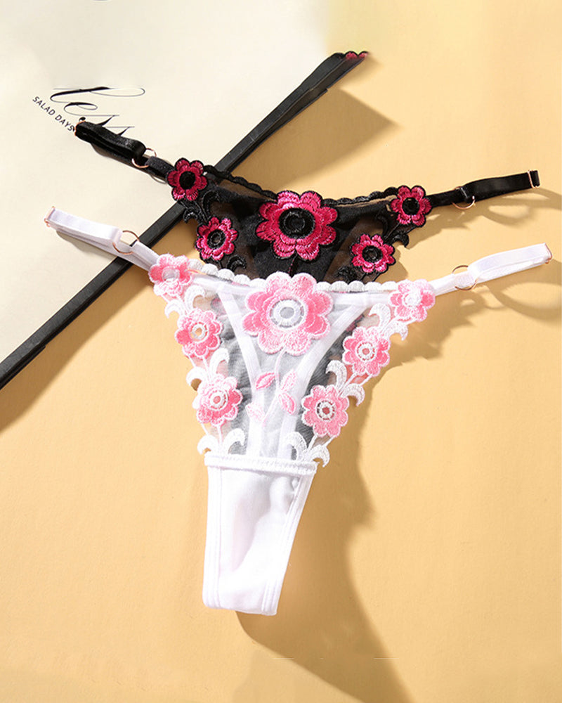 Low Waist Triangle Lace Thong Panties Avidlove-Panty - Tophatter Daily Deals