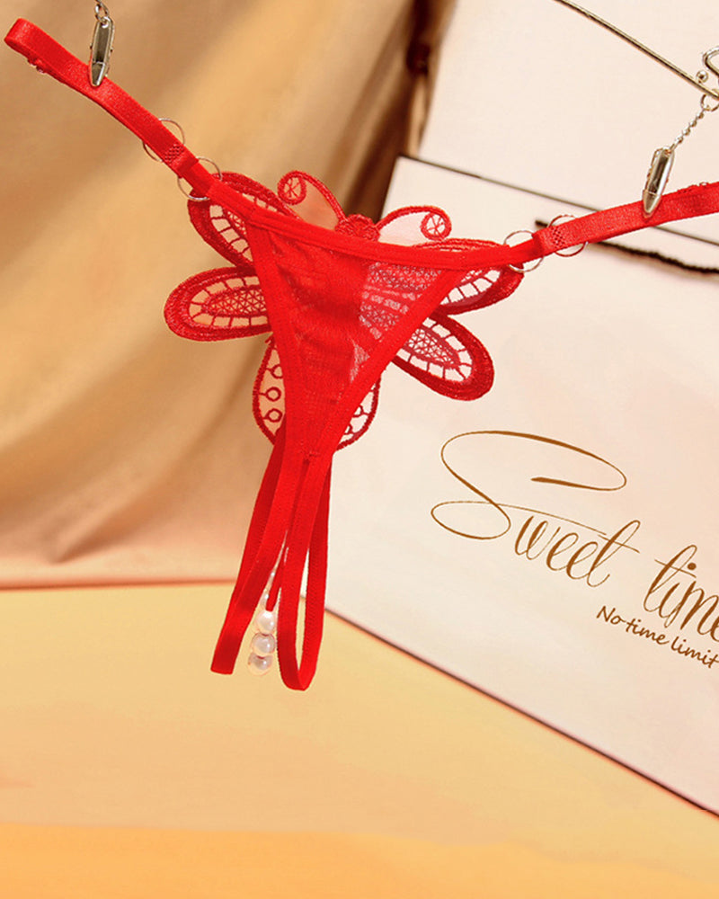 Pearl Crotchless Thong Panties Avidlove-Panty - Tophatter Daily Deals