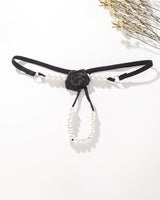 Pearl Rose See-Through Thong Panties Black Avidlove-Panty - Tophatter Daily Deals