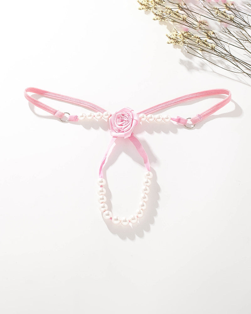Pearl Rose See-Through Thong Panties Pink Avidlove-Panty - Tophatter Daily Deals