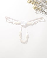 Pearl Rose See-Through Thong Panties White Avidlove-Panty - Tophatter Daily Deals