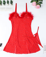 Diamond See-Through Elastic Slit Dress Set Avidlove-Chemises - Tophatter Daily Deals