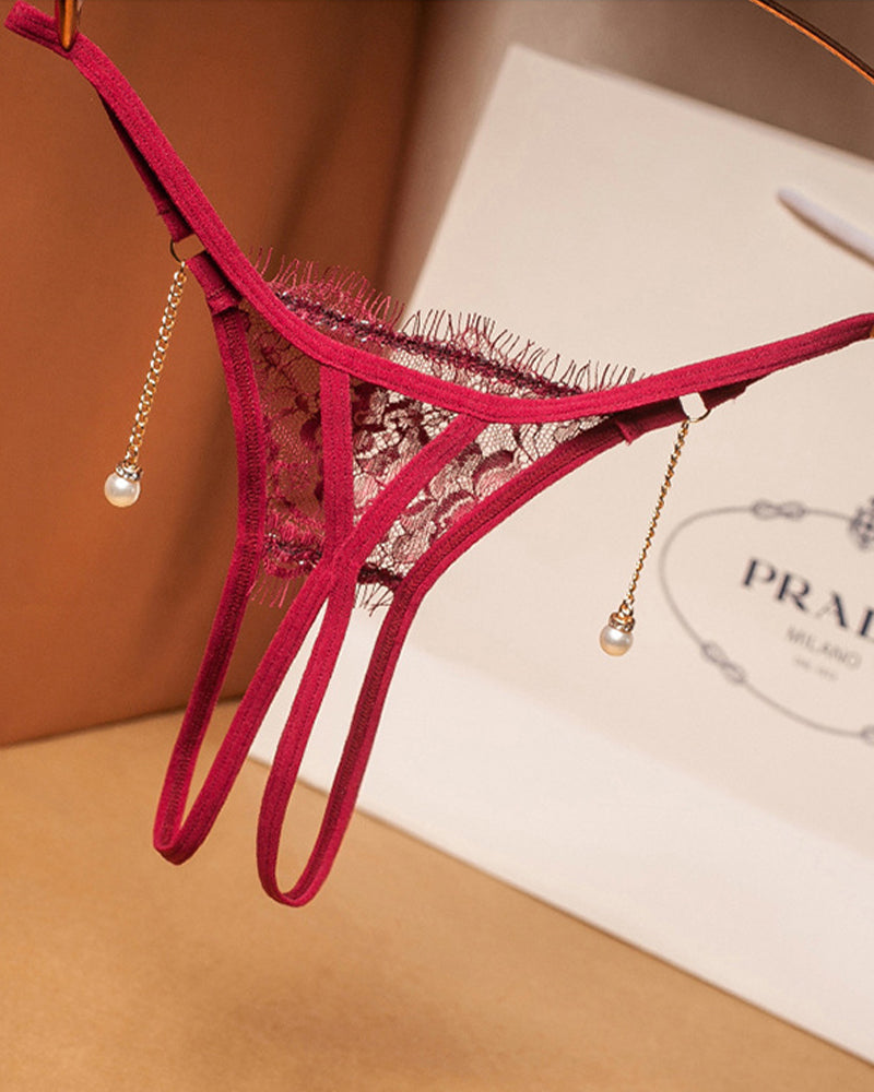 Crotchless Pearl Pendant Thong Avidlove-Panty - Tophatter Daily Deals