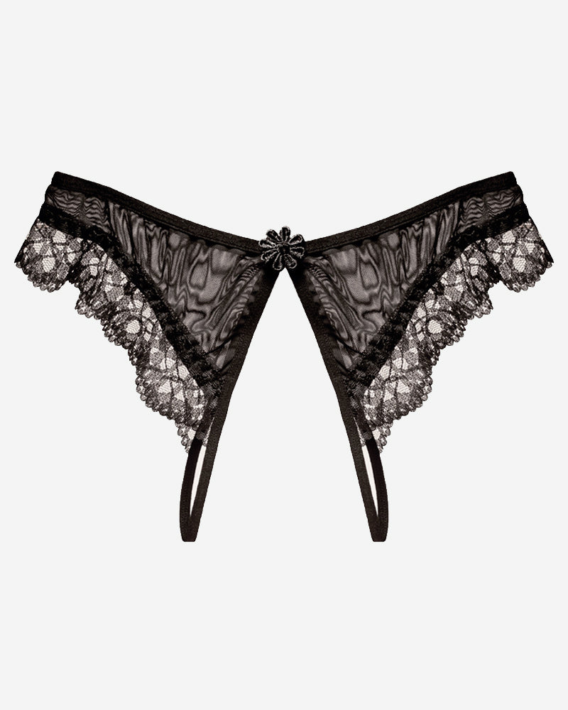 Crotchless Lace Low Waist Thong Avidlove-Panty - Tophatter Daily Deals
