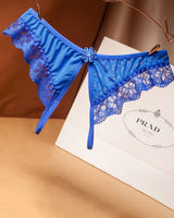 Crotchless Lace Low Waist Thong Blue One Size Avidlove-Panty - Tophatter Daily Deals