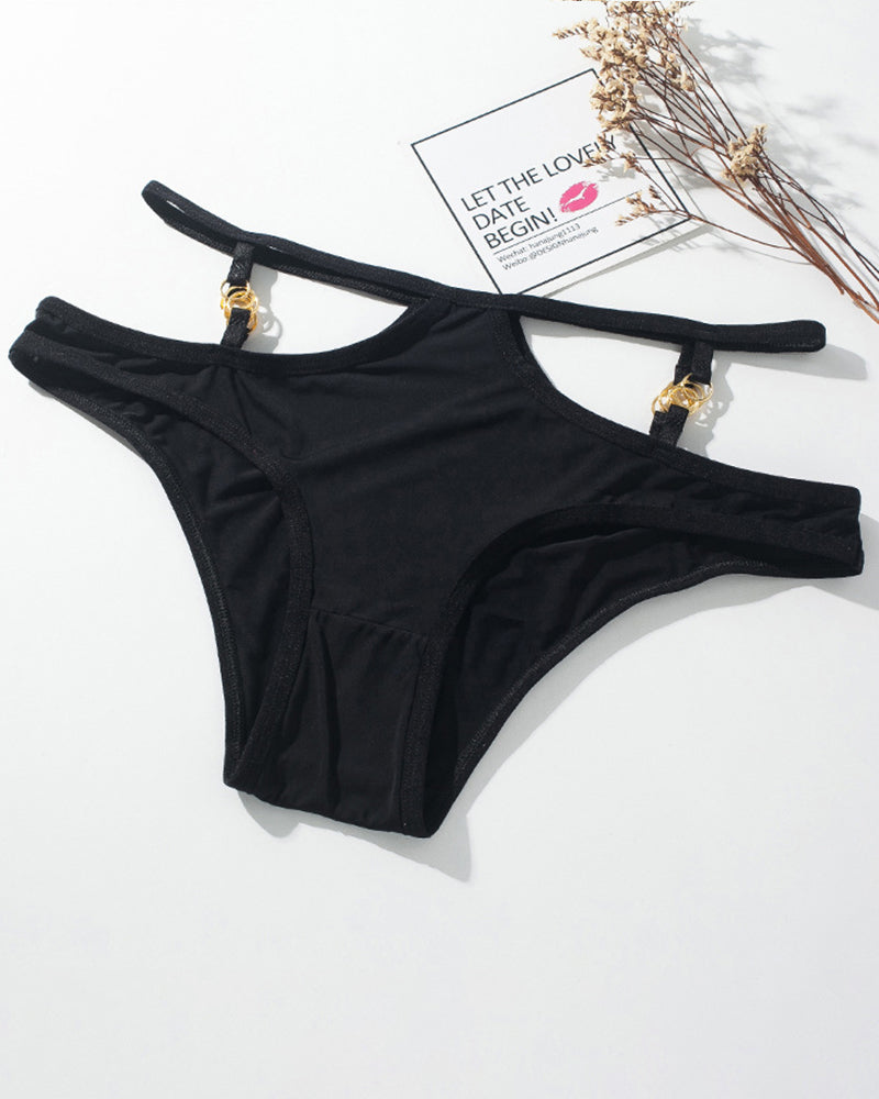 Animal Print Metal Button Panties Black Avidlove-Panty - Tophatter Daily Deals