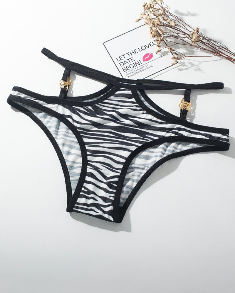 Animal Print Metal Button Panties Zebra Print Avidlove-Panty - Tophatter Daily Deals