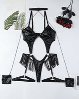 Chain And Leather Fringe Bodysuit Avidlove-Bodysuits - Tophatter Daily Deals