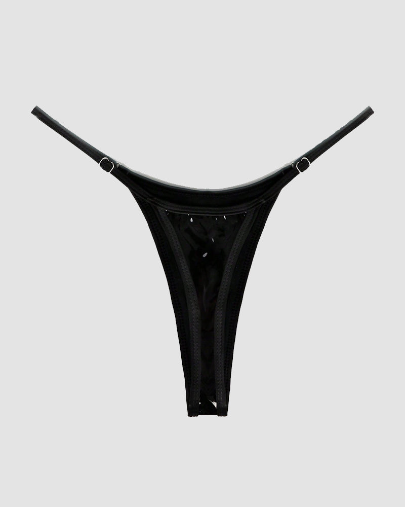 Strappy Leather Thong Black Avidlove-Panty - Tophatter Daily Deals