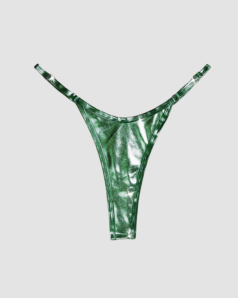 Strappy Leather Thong Green Avidlove-Panty - Tophatter Daily Deals