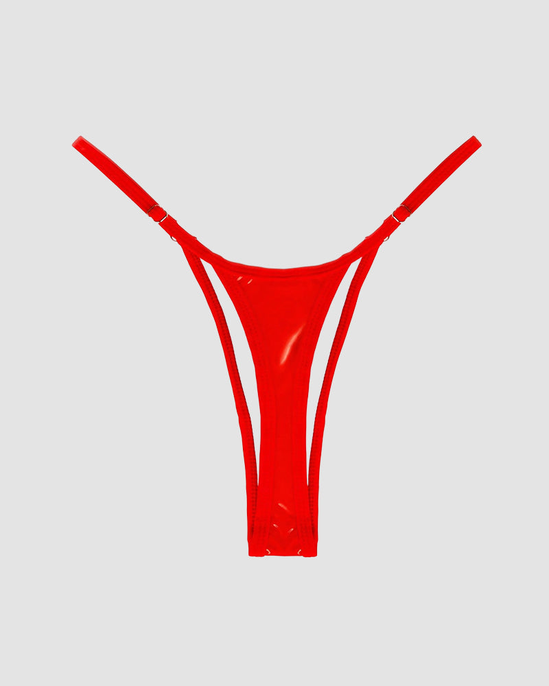 Strappy Leather Thong Red Avidlove-Panty - Tophatter Daily Deals