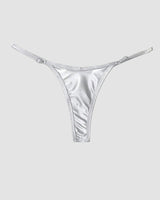 Strappy Leather Thong Silver Avidlove-Panty - Tophatter Daily Deals