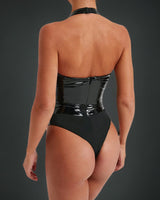 Leather Halter Bodysuit Avidlove-Bodysuits - Tophatter Daily Deals