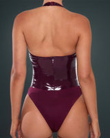 Leather Halter Bodysuit Avidlove-Bodysuits - Tophatter Daily Deals