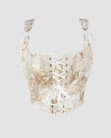 1950s 13 Boned Cotton Golden Corset Gold Avidlove-Corset - Tophatter Daily Deals