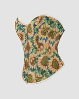 1930s 12 Boned Cotton Sunflower Corset Avidlove-Corset - Tophatter Daily Deals