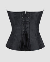 1980s 12 Boned Cotton Gothic Corset Avidlove-Corset - Tophatter Daily Deals
