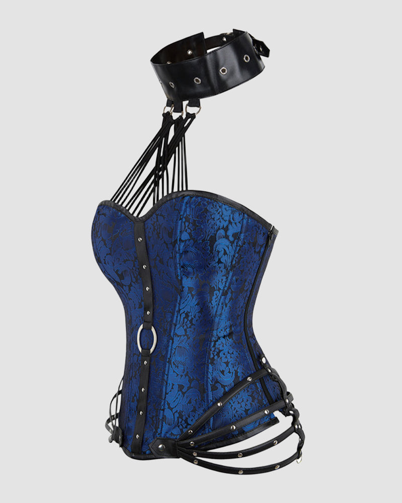 1980s 11 Boned Cotton Side Zipper Corset Avidlove-Corset - Tophatter Daily Deals
