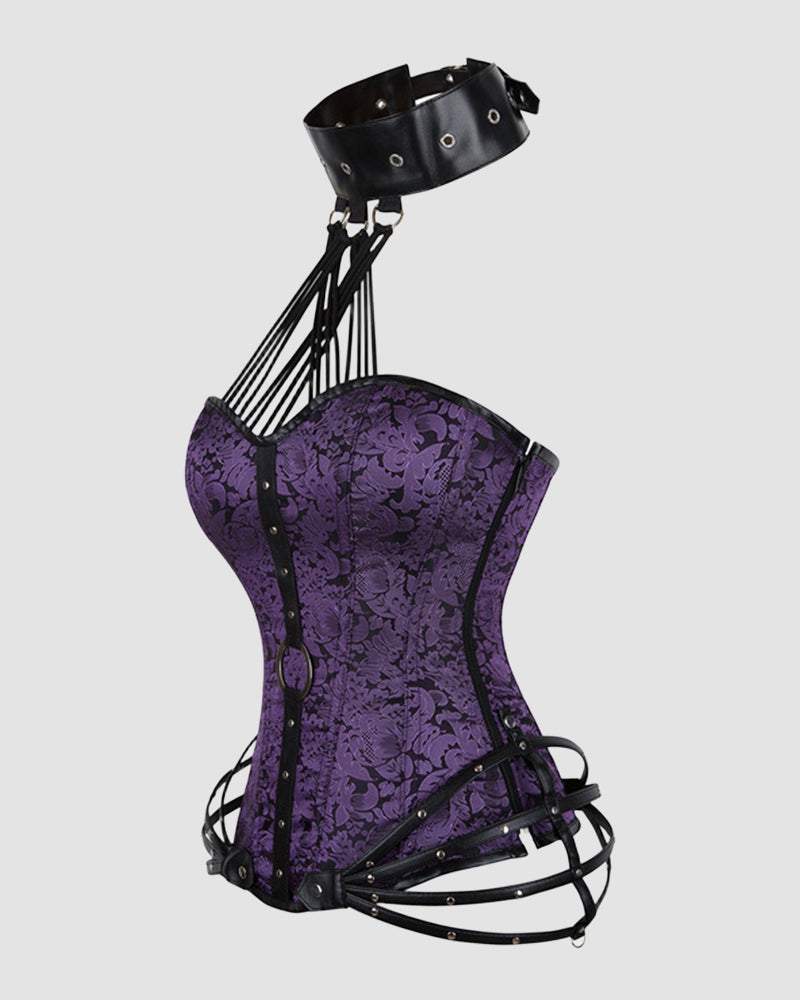 1980s 11 Boned Cotton Side Zipper Corset Avidlove-Corset - Tophatter Daily Deals
