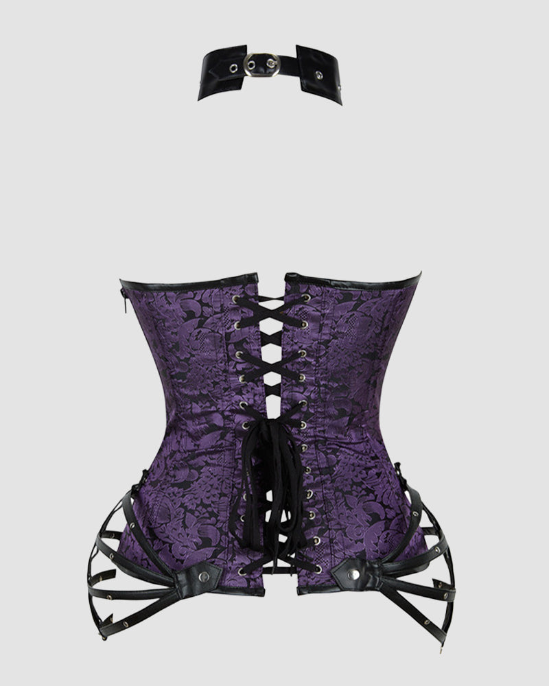 1980s 11 Boned Cotton Side Zipper Corset Avidlove-Corset - Tophatter Daily Deals