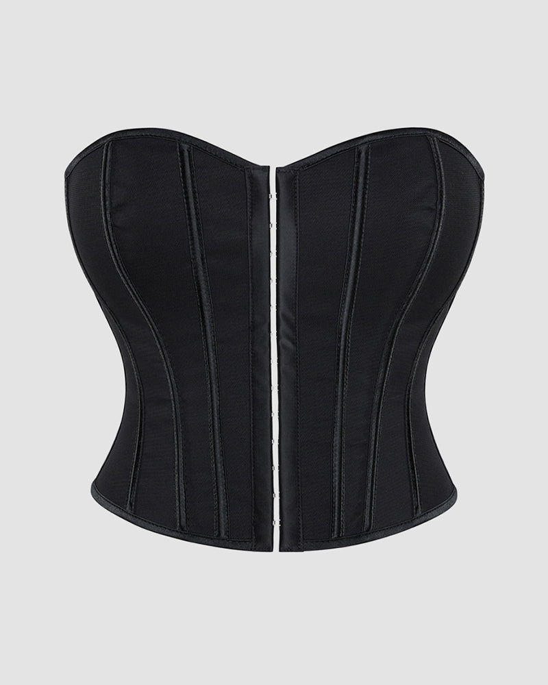 1960s 14 Boned Cotton Leopard Single Breasted Corset Black Avidlove-Corset - Tophatter Daily Deals