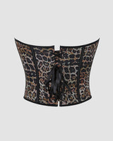 1960s 14 Boned Cotton Leopard Single Breasted Corset Avidlove-Corset - Tophatter Daily Deals