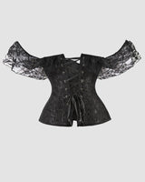 1950s 12 Boned Cotton Jacquard Lace Corset Avidlove-Corset - Tophatter Daily Deals