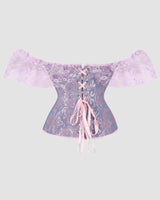 1950s 12 Boned Cotton Jacquard Lace Corset Avidlove-Corset - Tophatter Daily Deals