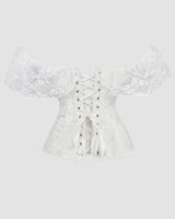 1950s 12 Boned Cotton Jacquard Lace Corset Avidlove-Corset - Tophatter Daily Deals