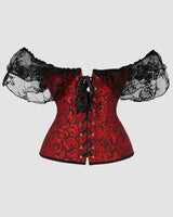 1950s 12 Boned Cotton Jacquard Lace Corset Avidlove-Corset - Tophatter Daily Deals