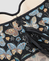 1950s 10 Boned Cotton Butterfly Pattern Corset Avidlove-Corset - Tophatter Daily Deals