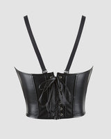 1980s 10 Boned Leather Suspenders Corset Avidlove-Corset - Tophatter Daily Deals