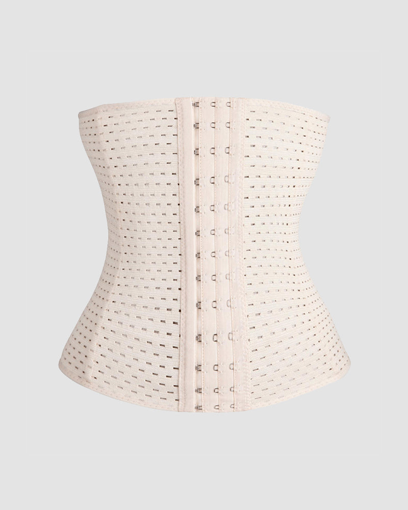 Hollow Plastic Belt Three-Breasted Corset Off White Avidlove-Corset - Tophatter Daily Deals